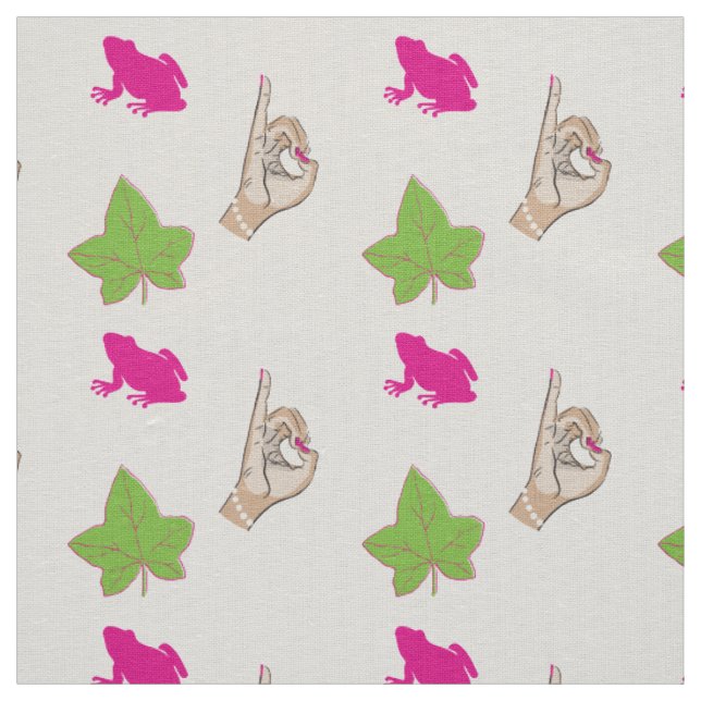 Sorority Life pink and green fabric (Swatch)