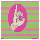 Sorority Life pink and green fabric