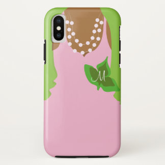 Sorority Life pink and green illustration Case-Mate iPhone Case