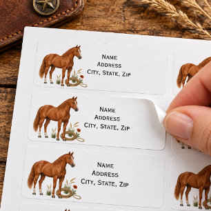 Sorrel Quarter Horse Western Prairie Personalised