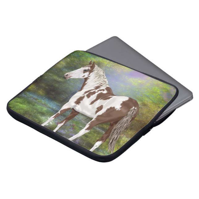 Sorrel Tovero Paint Horse Print Laptop Sleeve (Front Top)