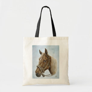 Sorrel Western Horse Canvas Tote Bag