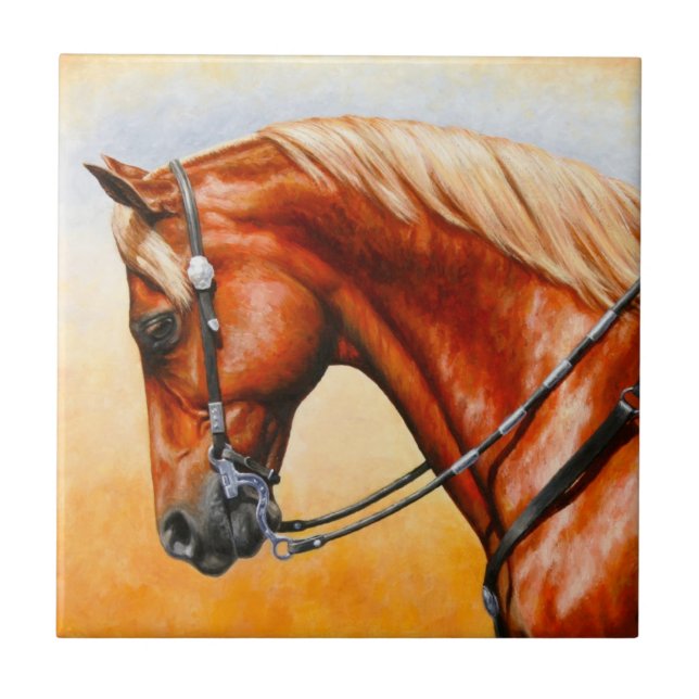 Sorrel Western Pleasure Quarter Horse Tile (Front)