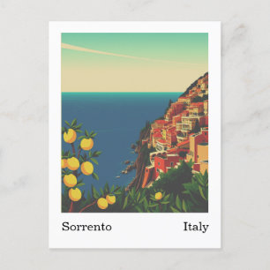 Sorrento, Italy Art Retro Postcard