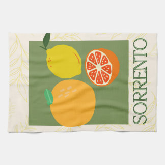 Sorrento Italy Citrus Kitchen Print Tea Towel