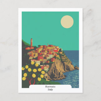 Sorrento, Italy Lemon Tree Vintage Travel Postcard