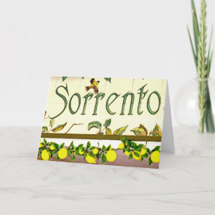Sorrento, Italy, Sign Card