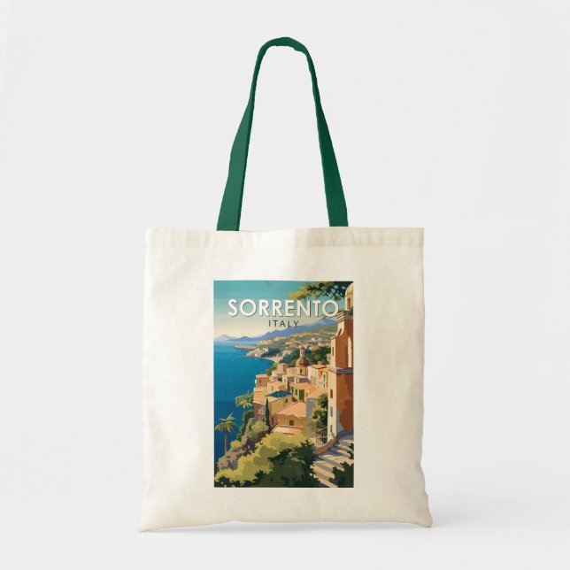 Sorrento Italy Travel Art Vintage Tote Bag (Front)