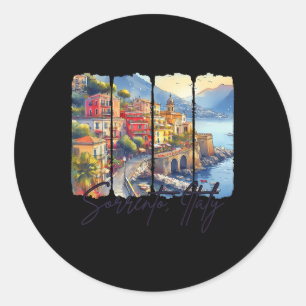 Sorrento Italy Travelling Trip Meet Me In Sorrento Classic Round Sticker