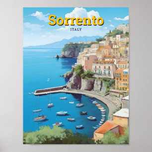 Sorrento Italy Vintage Travel Poster