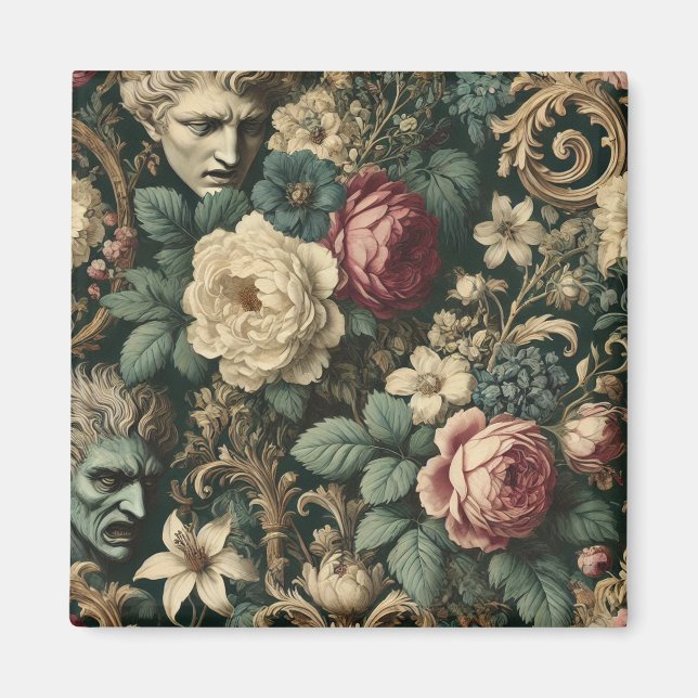 Sorrow in Any Language – Gothic Victorian Floral  Magnet (Front)
