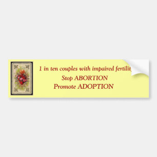 Sorrowful Heart of Mary, 1 in ten couples with ... Bumper Sticker