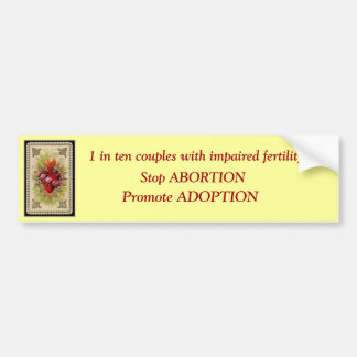 Sorrowful Heart of Mary, 1 in ten couples with ... Bumper Sticker