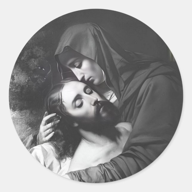 Sorrowful Mother Catholic Stickers (Front)