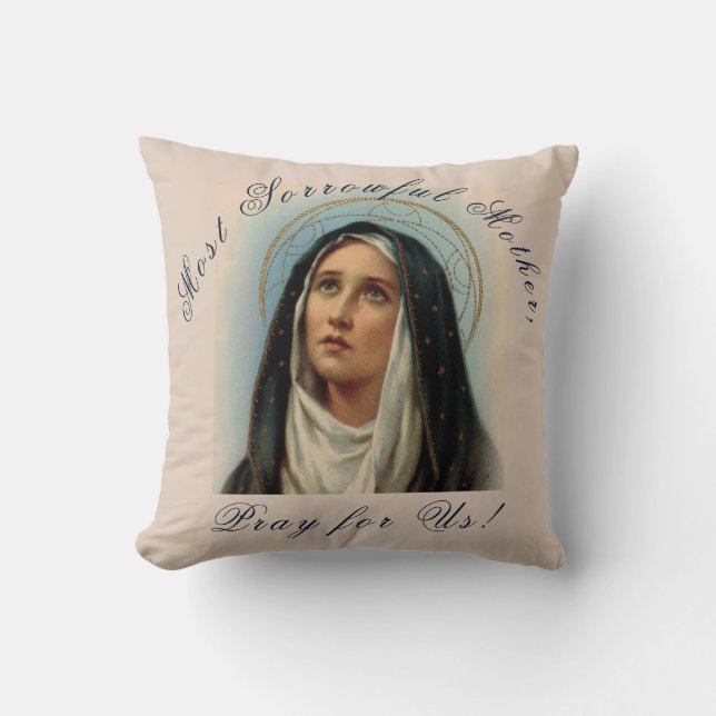 Sorrowful Mother Seven Sorrows Cushion (Front)