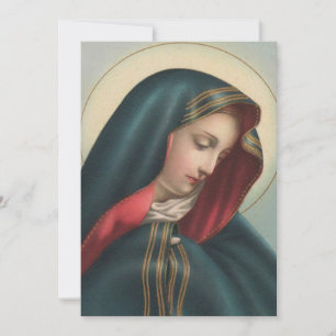 Sorrowful Virgin Mary Religious Catholic Invitation