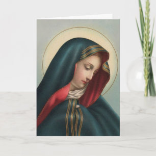 Sorrowful Virgin Mary Roses Condolence Thank You Card