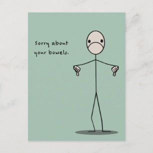 Sorry About Your Bowels Postcard