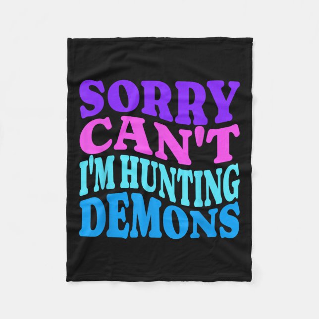 Sorry Can't Hunting Demons Korean P Music Hallowee Fleece Blanket (Front)