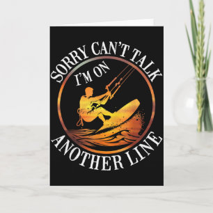 Sorry Cant Talk Im On Another Line Funny Water Ski Card
