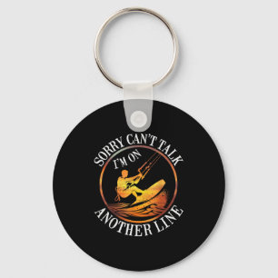 Sorry Cant Talk Im On Another Line Funny Water Ski Key Ring