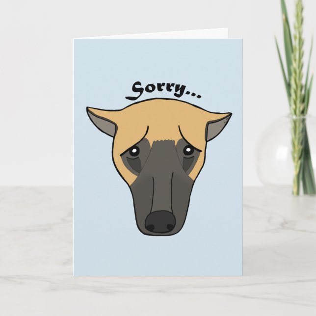 Sorry Card German Shepard Dog I'm sorry Card (Front)