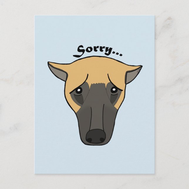 Sorry Card I'm sorry postcard Cute Funny Dog sorry (Front)