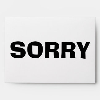 Sorry Envelope