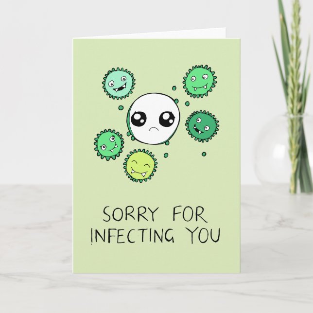 Sorry For Infecting You Get Well Cell Card (Front)
