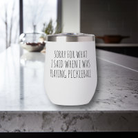 Sorry for what I said Playing Pickleball