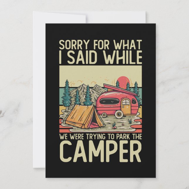 Sorry For What I Said While We Were Trying To Park Invitation (Front)