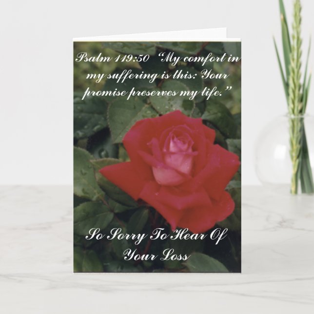 Sorry For Your Loss - Customised Card (Front)