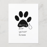 Sorry for your loss Pet sympathy card