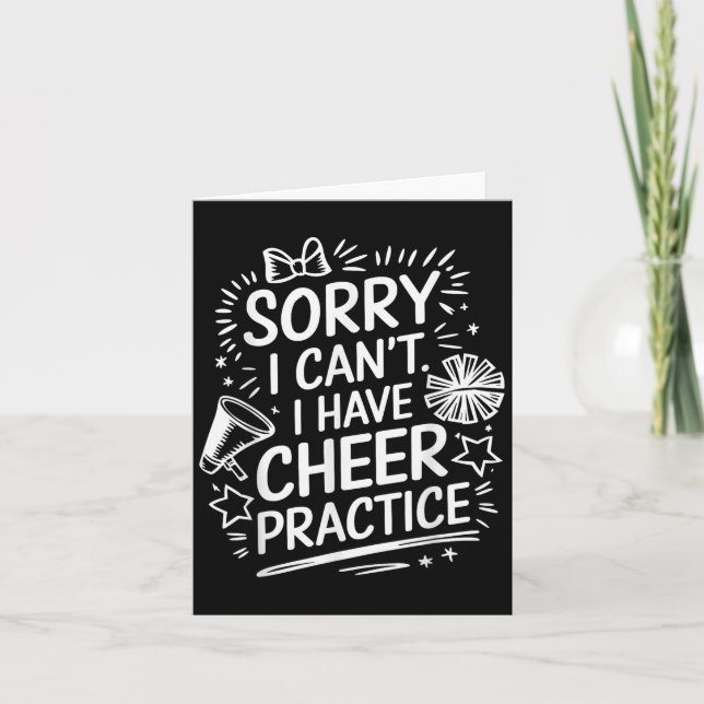 Sorry I Can't I Have Cheer Practice, Cheering Chee Card (Front)