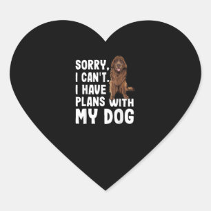 Sorry I Cant I Have Plans With My Newfoundland Dog Heart Sticker