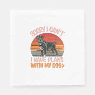 Sorry I Can't. I Have Plans With My Rottweiler Dog Napkin