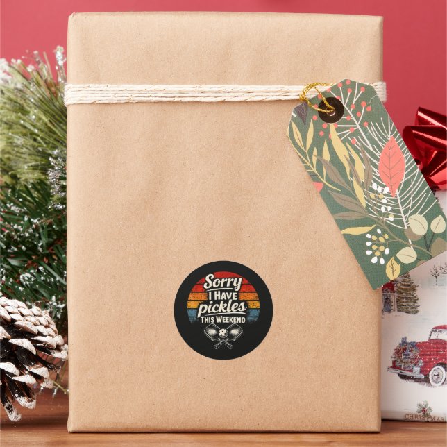 Sorry I Have Pickles This Weekend  Classic Round Sticker (Holiday)