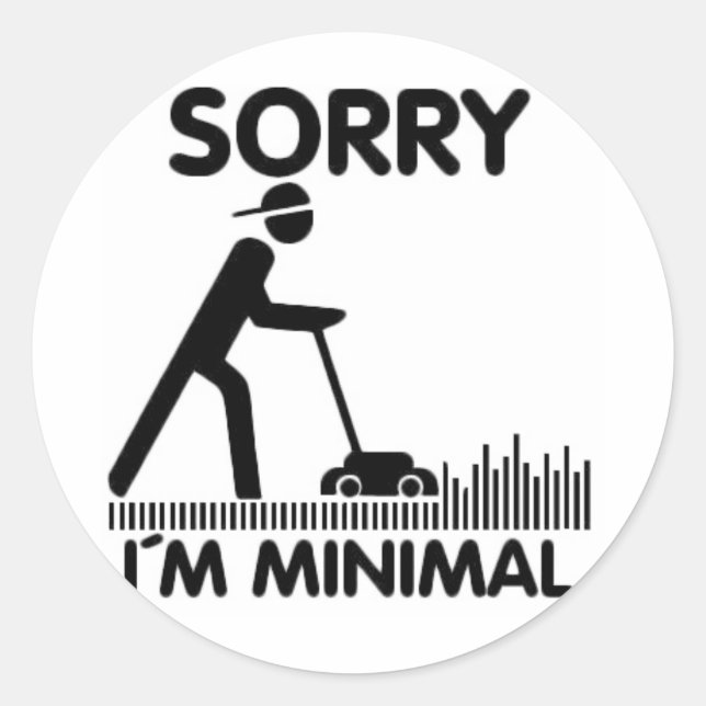Sorry i´m minimal classic round sticker (Front)