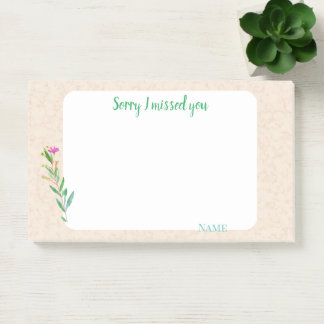 Sorry I missed you customize on marble design Post-it Notes