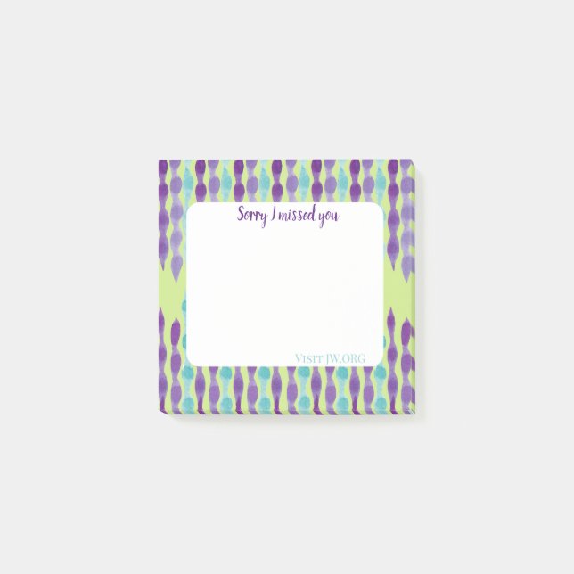 Sorry I missed you customize texts JW.org Post-it Notes (Front)