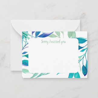Sorry I missed you ministry ideas Card