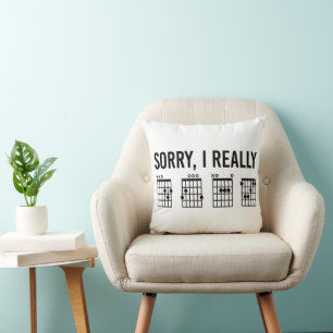 Sorry, I Really DGAF Guitar Chords Funny Cushion