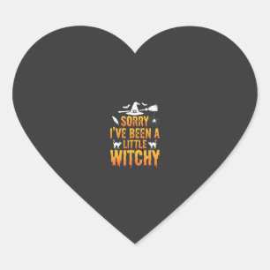 Sorry I’ve Been A Little Witchy Halloween Heart Sticker