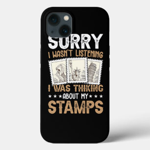 Sorry I Wasnt Listening Funny Stamp Collecting Phi iPhone 13 Case