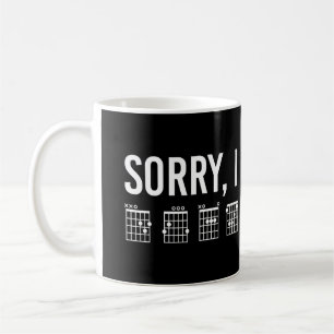 Sorry IDGAF Guitar Chords Hidden message funny Coffee Mug