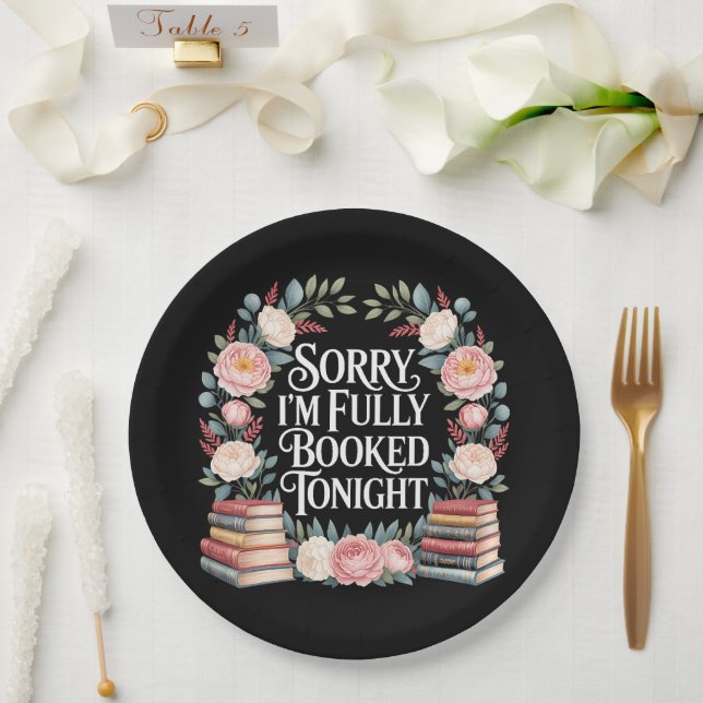 Sorry I'M Fully Booked Tonight Paper Plate (Wedding)