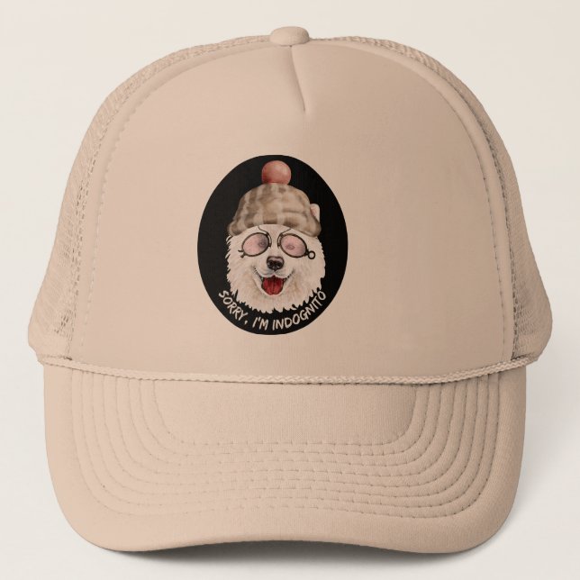 SORRY I'M INDOGNITO (Japanese Spitz) funny dog     Trucker Hat (Front)