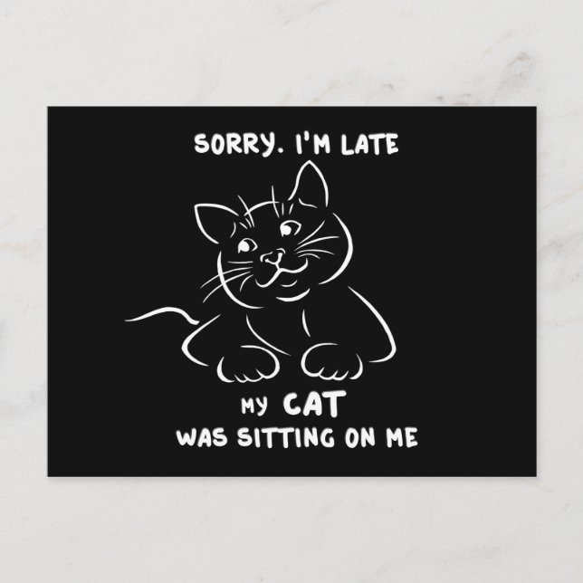 Sorry I'm Late Postcard (Front)