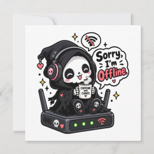 Sorry I'm offline introvert gamer humour Invitation