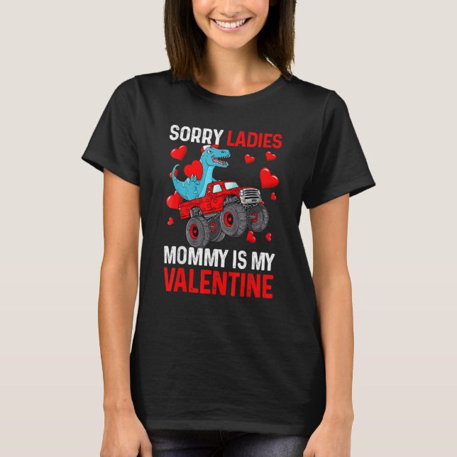 Sorry Ladies Mommy Is My Valentine Red Plaid Toddl T-Shirt (Front)